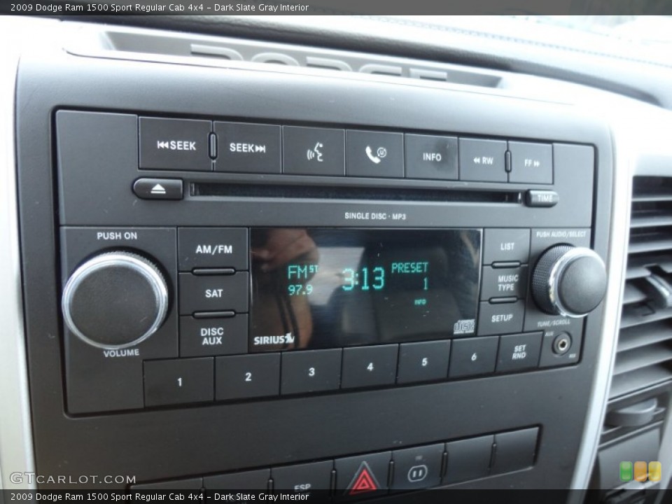 Dark Slate Gray Interior Audio System for the 2009 Dodge Ram 1500 Sport Regular Cab 4x4 #58755479