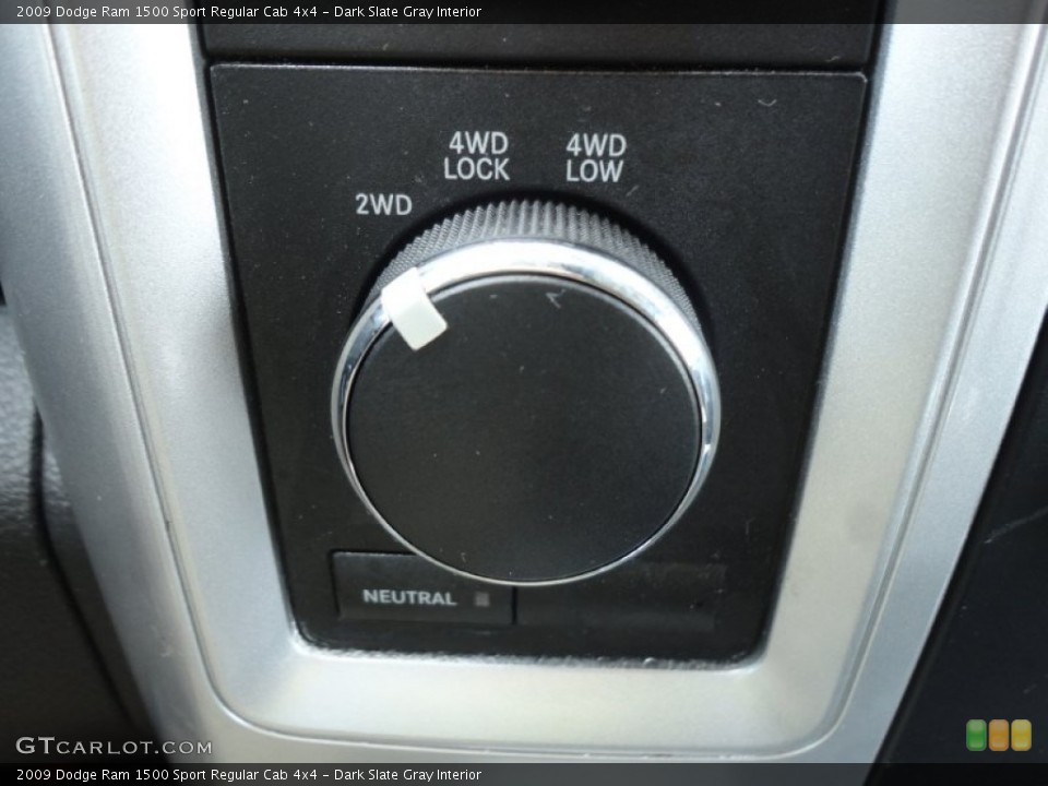 Dark Slate Gray Interior Controls for the 2009 Dodge Ram 1500 Sport Regular Cab 4x4 #58755496