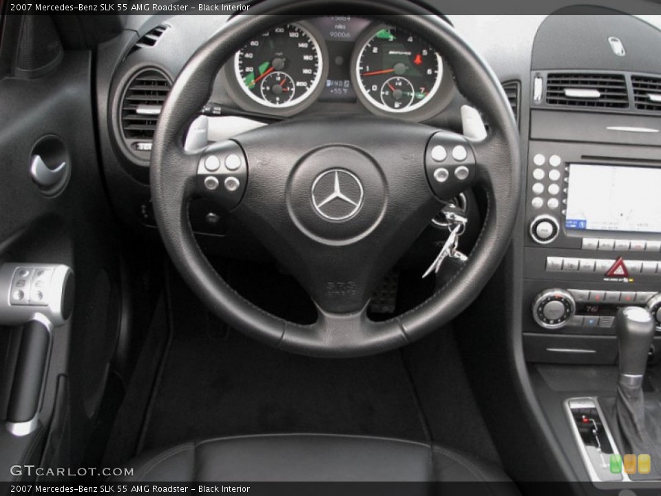 Black Interior Steering Wheel for the 2007 Mercedes-Benz SLK 55 AMG Roadster #58758888