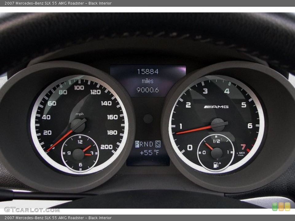 Black Interior Gauges for the 2007 Mercedes-Benz SLK 55 AMG Roadster #58759005