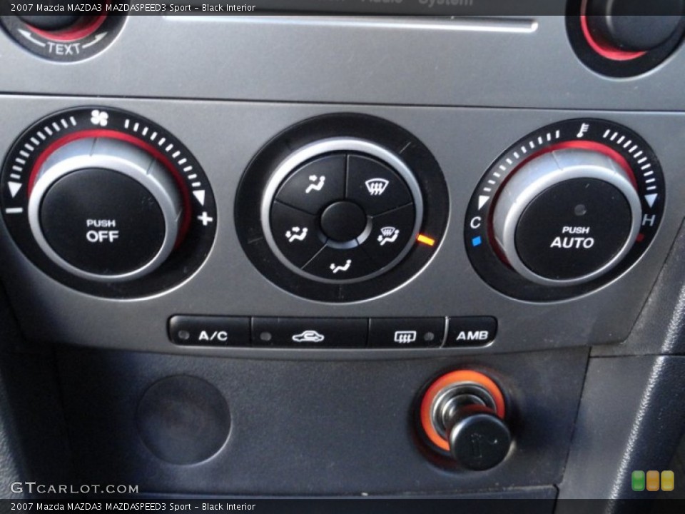 Black Interior Controls for the 2007 Mazda MAZDA3 MAZDASPEED3 Sport #58759642