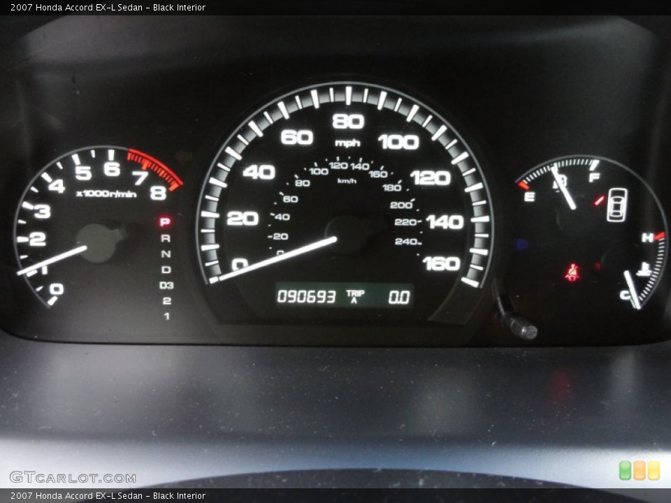 Black Interior Gauges for the 2007 Honda Accord EX-L Sedan #58763334