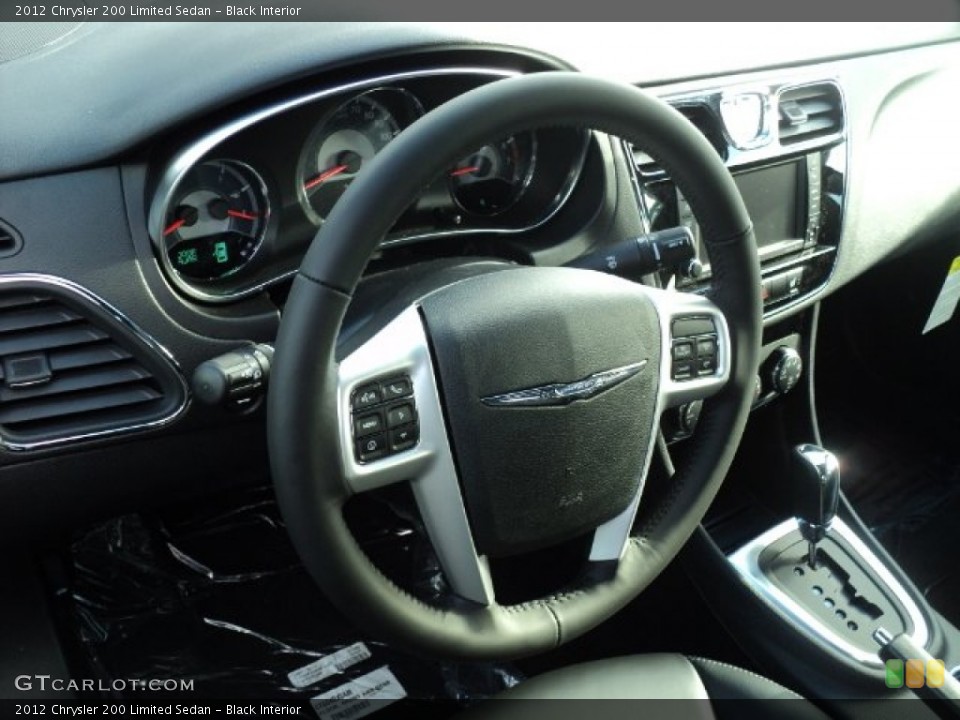 Black Interior Steering Wheel for the 2012 Chrysler 200 Limited Sedan #58763730