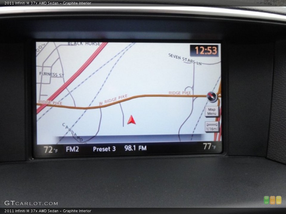 Graphite Interior Navigation for the 2011 Infiniti M 37x AWD Sedan #58766205