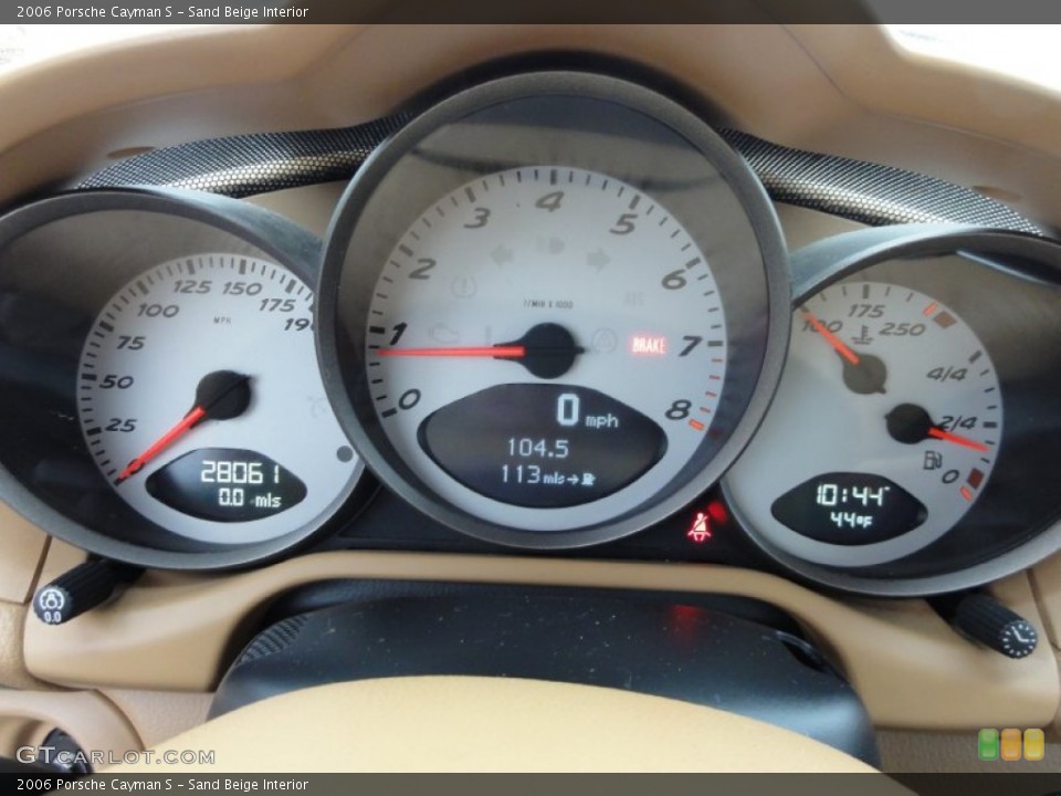 Sand Beige Interior Gauges for the 2006 Porsche Cayman S #58767342