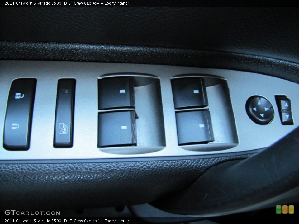 Ebony Interior Controls for the 2011 Chevrolet Silverado 3500HD LT Crew Cab 4x4 #58767675