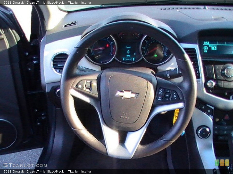 Jet Black/Medium Titanium Interior Steering Wheel for the 2011 Chevrolet Cruze LT #58769484