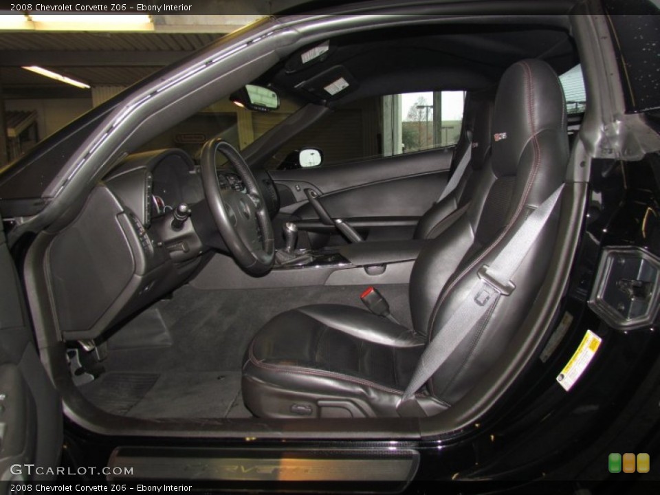 Ebony Interior Photo for the 2008 Chevrolet Corvette Z06 #58772325
