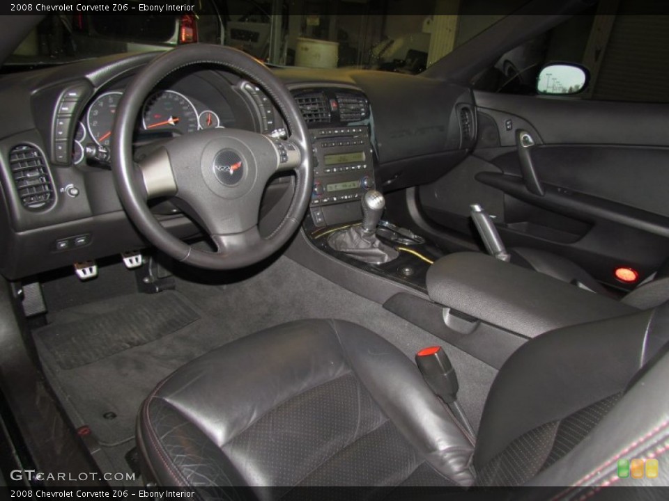 Ebony Interior Prime Interior for the 2008 Chevrolet Corvette Z06 #58772349