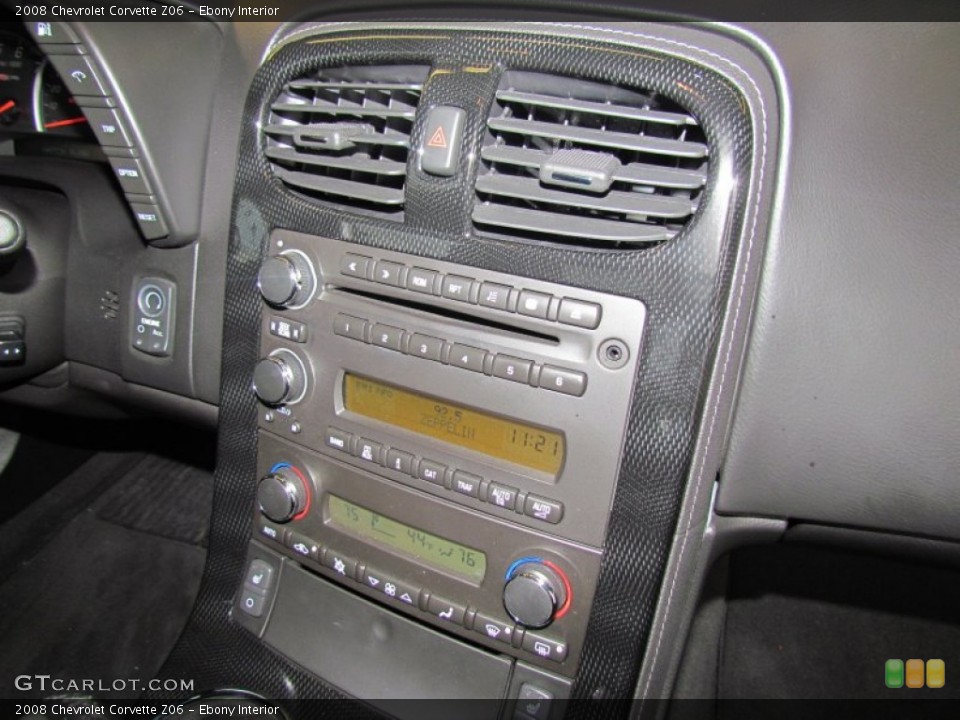Ebony Interior Controls for the 2008 Chevrolet Corvette Z06 #58772370
