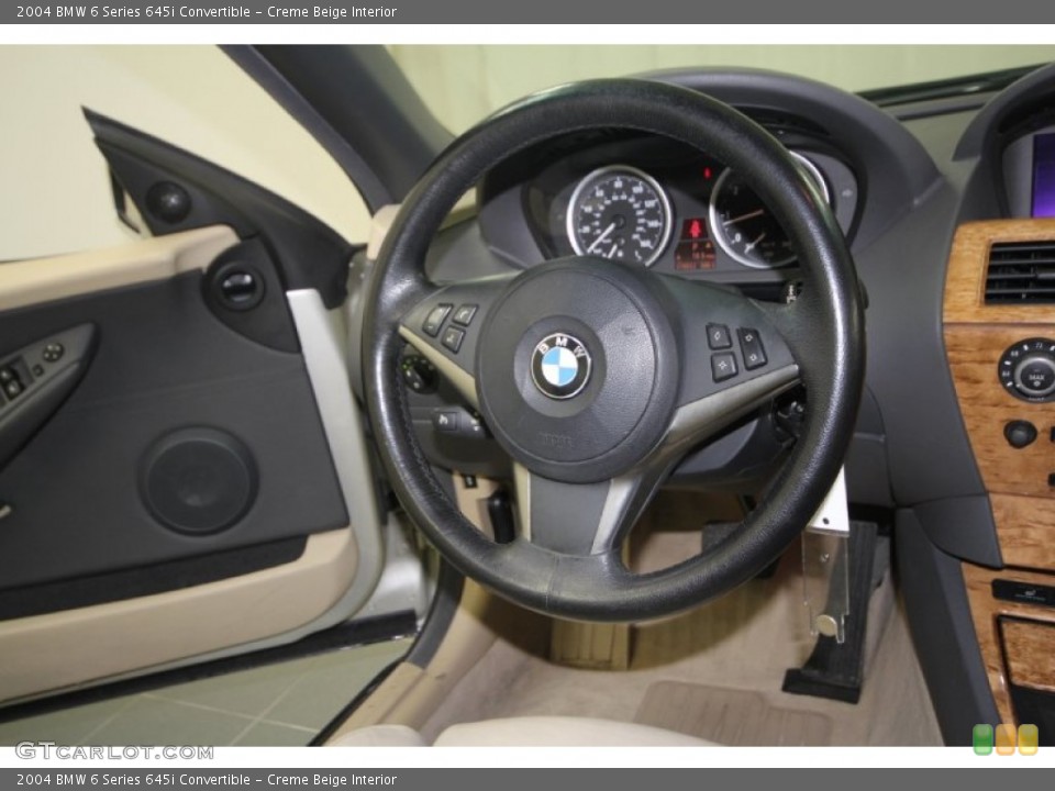 Creme Beige Interior Steering Wheel for the 2004 BMW 6 Series 645i Convertible #58778424
