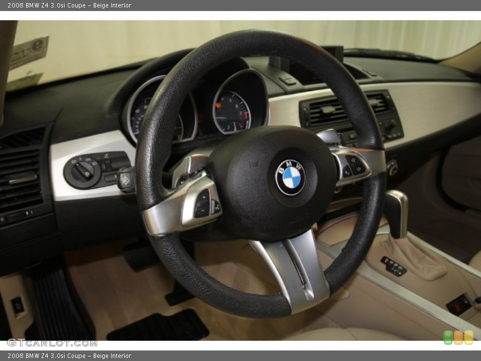 Beige Interior Steering Wheel for the 2008 BMW Z4 3.0si Coupe #58780320