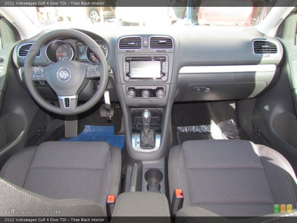 Titan Black Interior Dashboard for the 2012 Volkswagen Golf 4 Door TDI #58783962