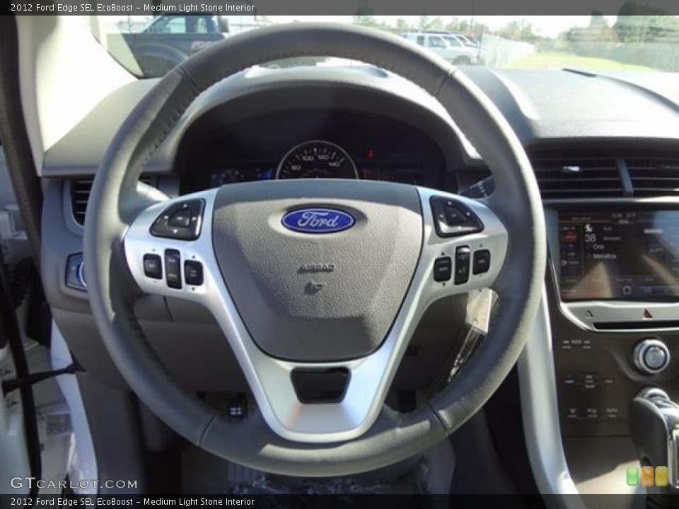 Medium Light Stone Interior Steering Wheel for the 2012 Ford Edge SEL EcoBoost #58786895