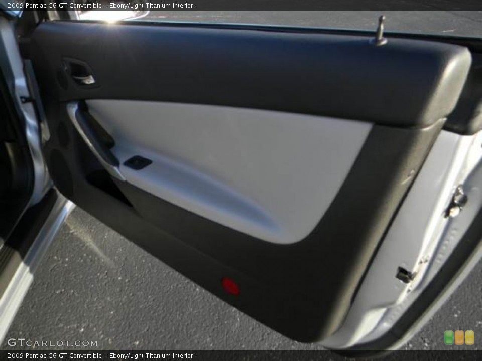 Ebony/Light Titanium Interior Door Panel for the 2009 Pontiac G6 GT Convertible #58786928