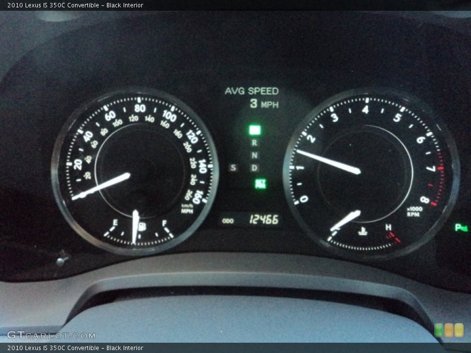 Black Interior Gauges for the 2010 Lexus IS 350C Convertible #58788892
