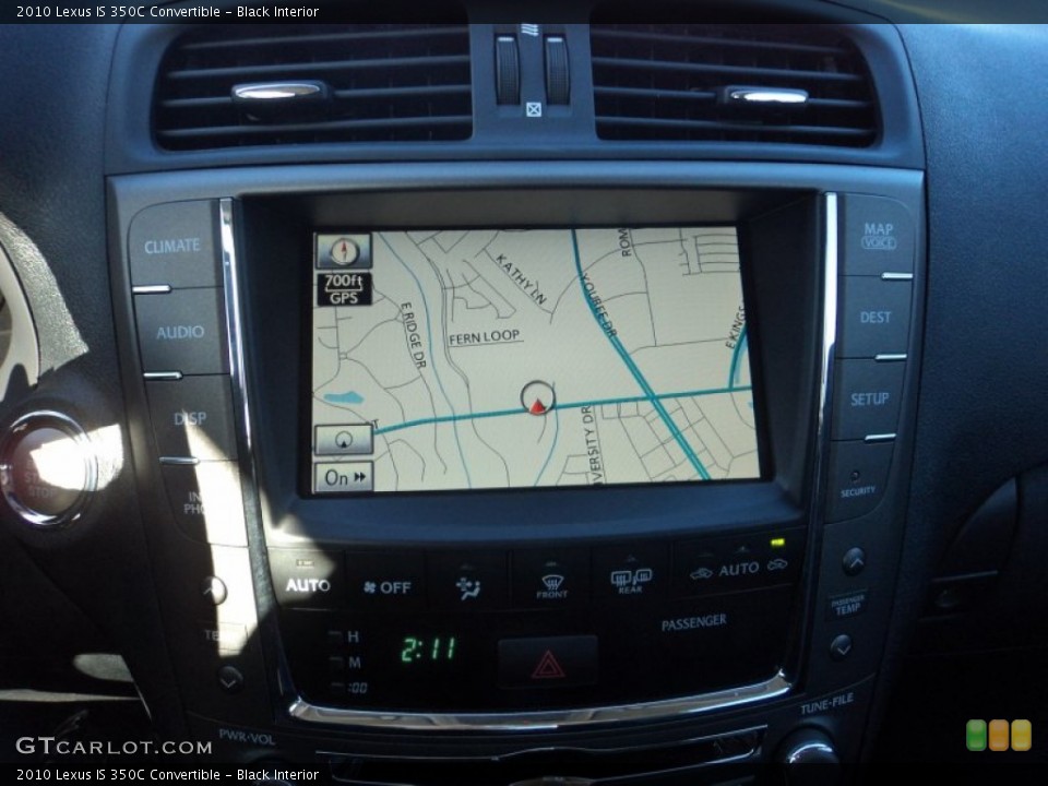 Black Interior Navigation for the 2010 Lexus IS 350C Convertible #58788928