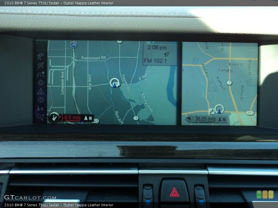 Oyster Nappa Leather Interior Navigation for the 2010 BMW 7 Series 750Li Sedan #58789204