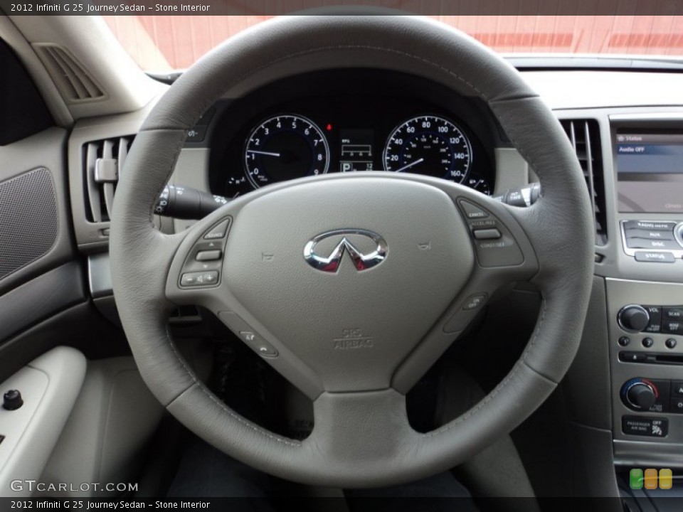 Stone Interior Steering Wheel for the 2012 Infiniti G 25 Journey Sedan #58789662
