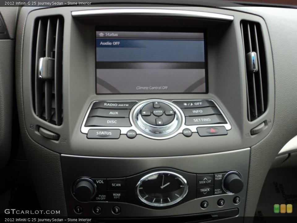 Stone Interior Controls for the 2012 Infiniti G 25 Journey Sedan #58789693