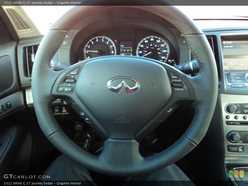 Graphite Interior Steering Wheel for the 2012 Infiniti G 37 Journey Sedan #58790263
