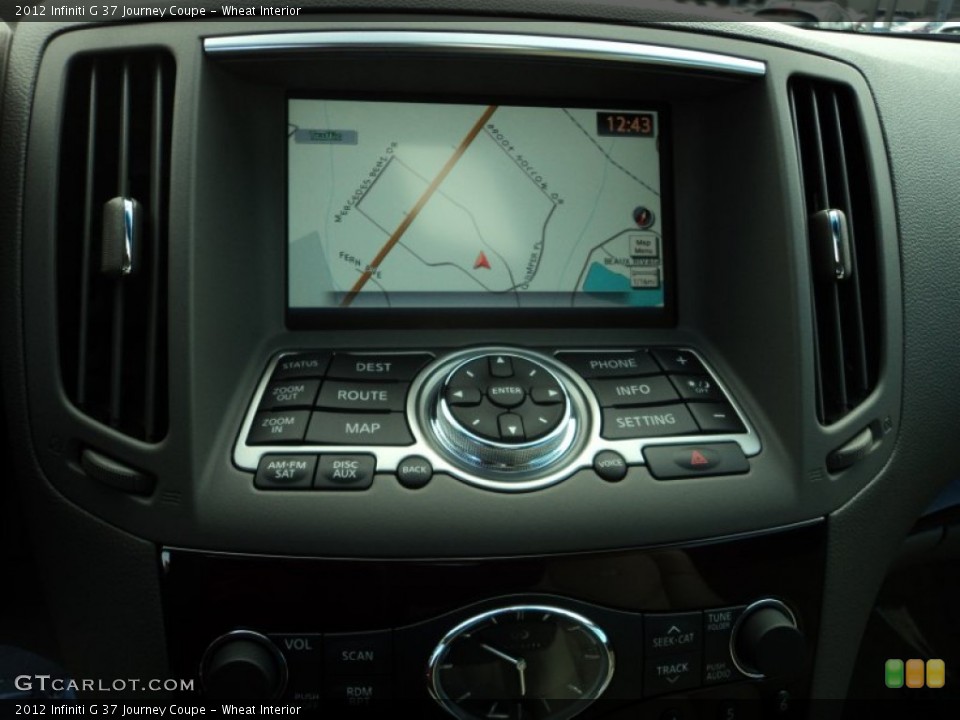 Wheat Interior Navigation for the 2012 Infiniti G 37 Journey Coupe #58790752