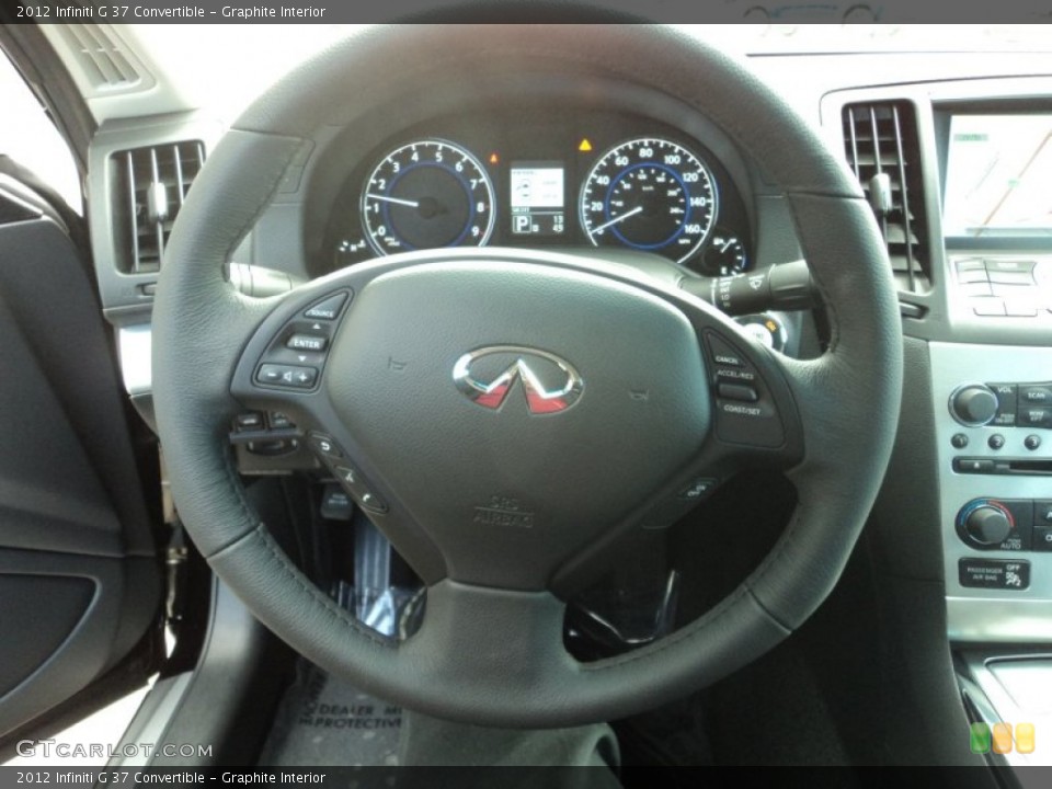 Graphite Interior Steering Wheel for the 2012 Infiniti G 37 Convertible #58791079