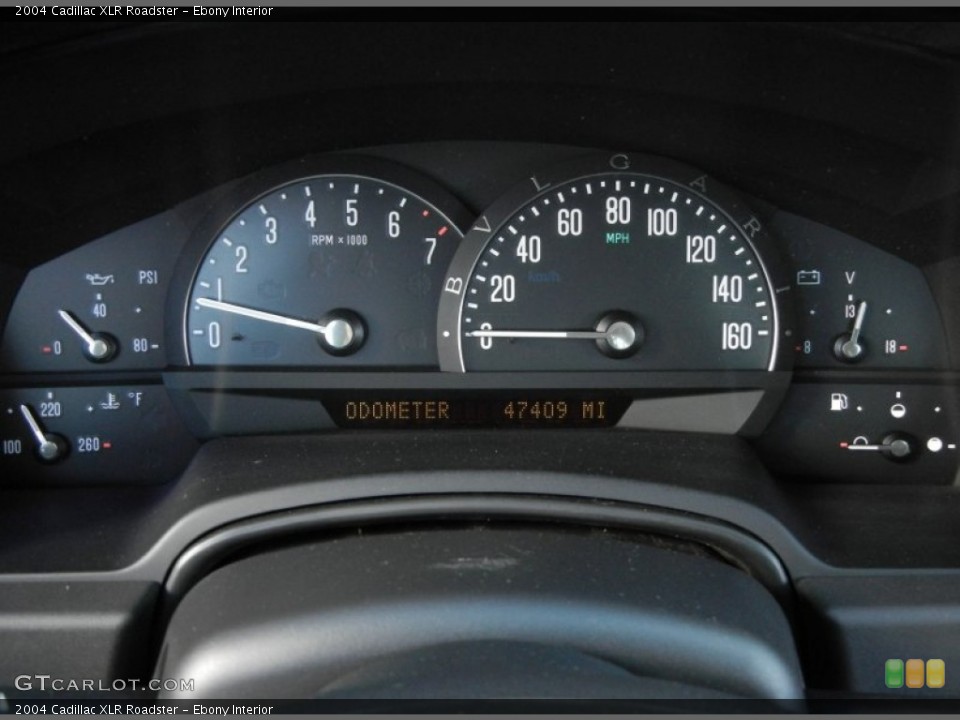 Ebony Interior Gauges for the 2004 Cadillac XLR Roadster #58791659