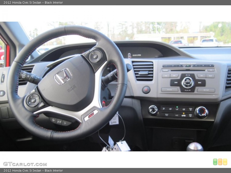 Black Interior Dashboard for the 2012 Honda Civic Si Sedan #58792231