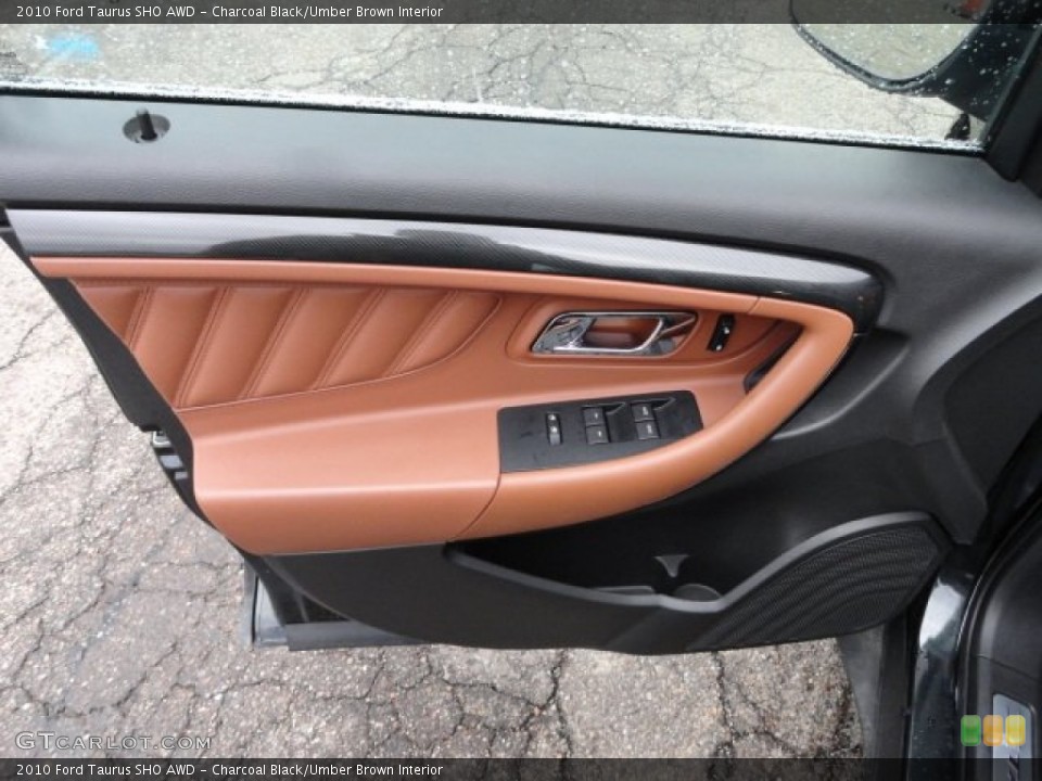 Charcoal Black/Umber Brown Interior Door Panel for the 2010 Ford Taurus SHO AWD #58796150