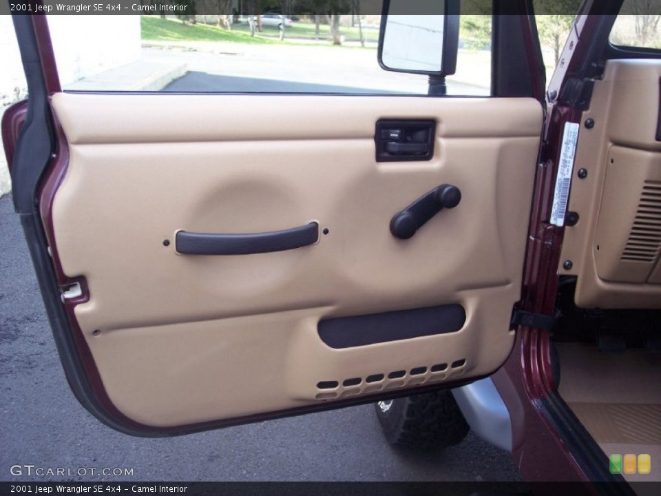 Camel Interior Door Panel for the 2001 Jeep Wrangler SE 4x4 #58799124