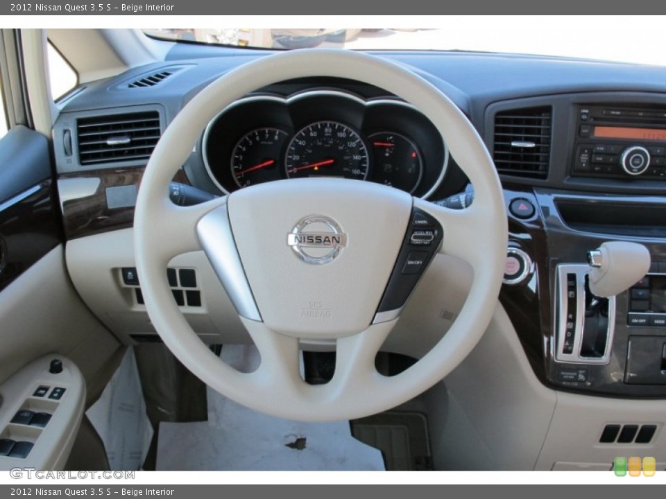 Beige Interior Steering Wheel for the 2012 Nissan Quest 3.5 S #58802136