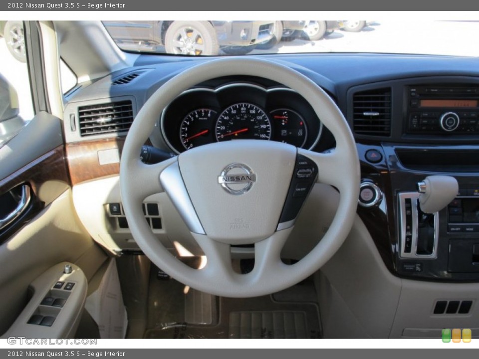 Beige Interior Steering Wheel for the 2012 Nissan Quest 3.5 S #58802601