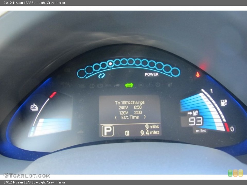 Light Gray Interior Gauges for the 2012 Nissan LEAF SL #58802754