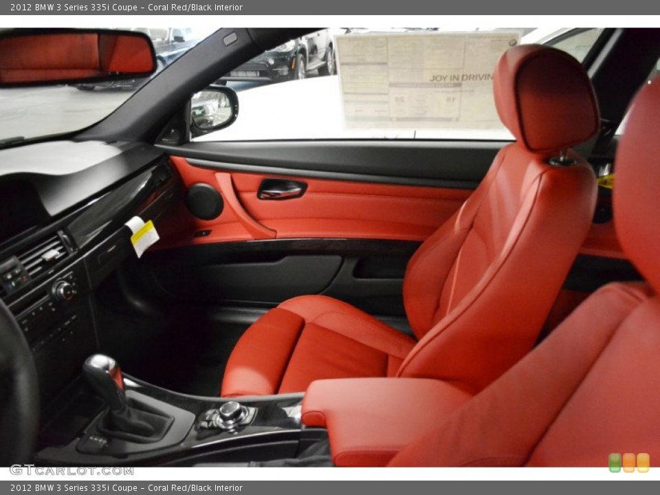 Coral Red/Black Interior Photo for the 2012 BMW 3 Series 335i Coupe #58806120
