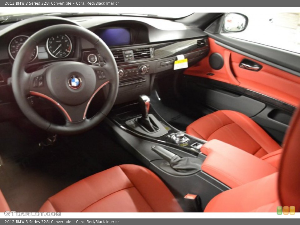 Coral Red/Black Interior Photo for the 2012 BMW 3 Series 328i Convertible #58806966
