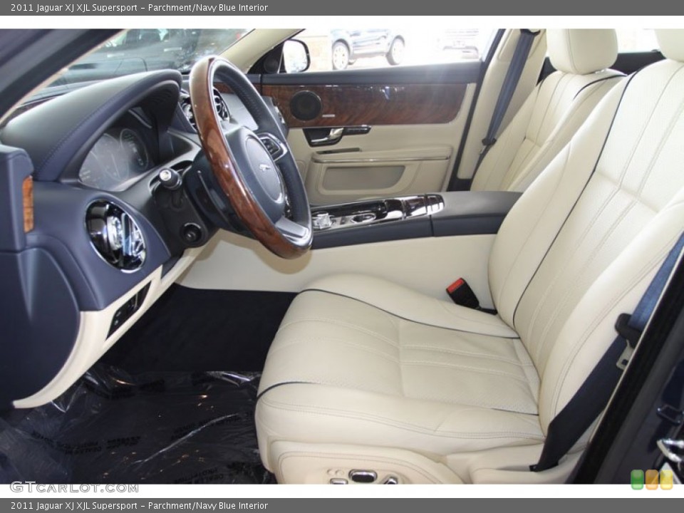 Parchment/Navy Blue Interior Photo for the 2011 Jaguar XJ XJL Supersport #58810998