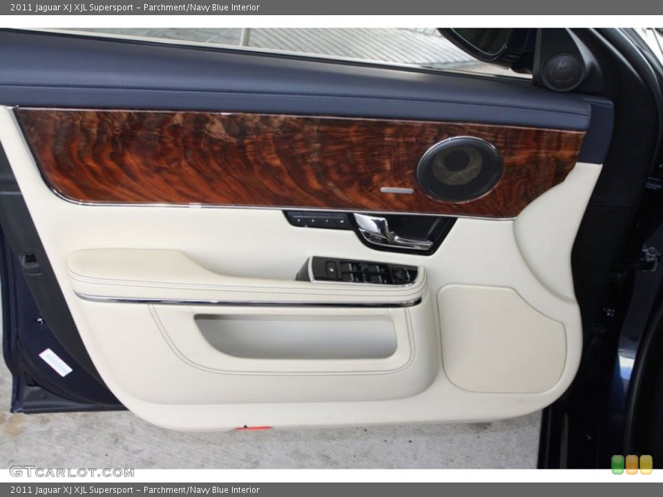 Parchment/Navy Blue Interior Door Panel for the 2011 Jaguar XJ XJL Supersport #58811076