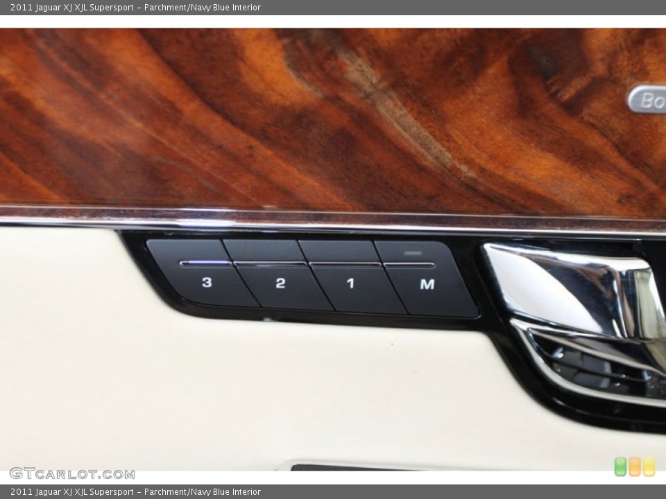 Parchment/Navy Blue Interior Controls for the 2011 Jaguar XJ XJL Supersport #58811103
