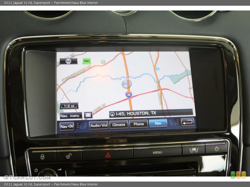 Parchment/Navy Blue Interior Navigation for the 2011 Jaguar XJ XJL Supersport #58811148
