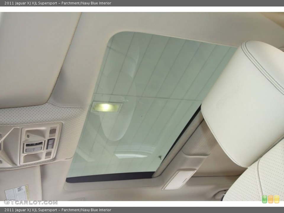 Parchment/Navy Blue Interior Sunroof for the 2011 Jaguar XJ XJL Supersport #58811238