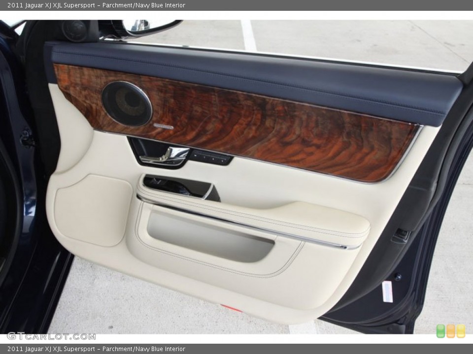 Parchment/Navy Blue Interior Door Panel for the 2011 Jaguar XJ XJL Supersport #58811403
