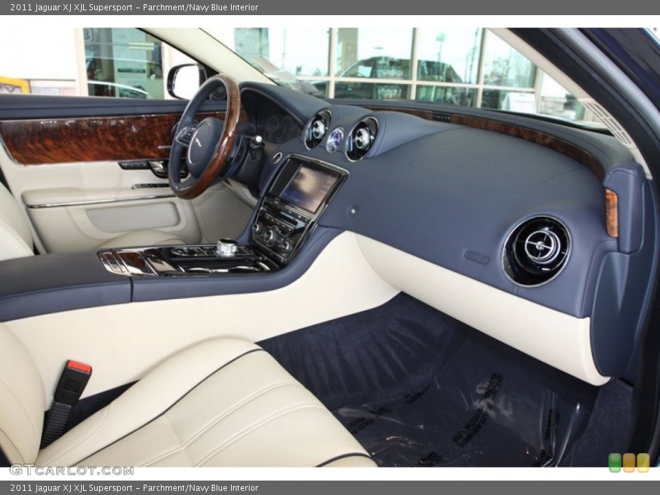 Parchment/Navy Blue Interior Dashboard for the 2011 Jaguar XJ XJL Supersport #58811412