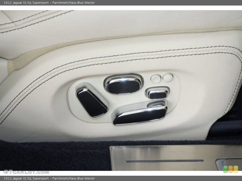 Parchment/Navy Blue Interior Controls for the 2011 Jaguar XJ XJL Supersport #58811439