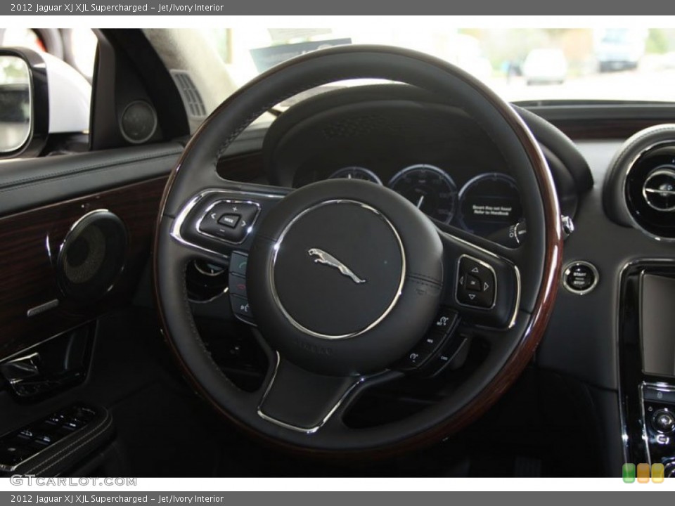 Jet/Ivory Interior Steering Wheel for the 2012 Jaguar XJ XJL Supercharged #58811661