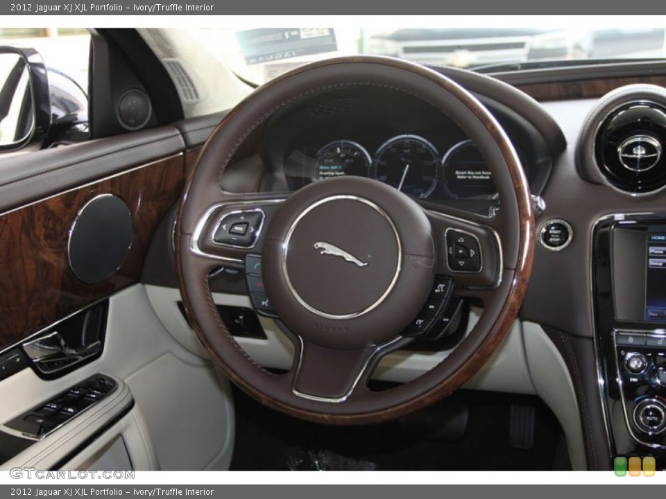 Ivory/Truffle Interior Steering Wheel for the 2012 Jaguar XJ XJL Portfolio #58812174