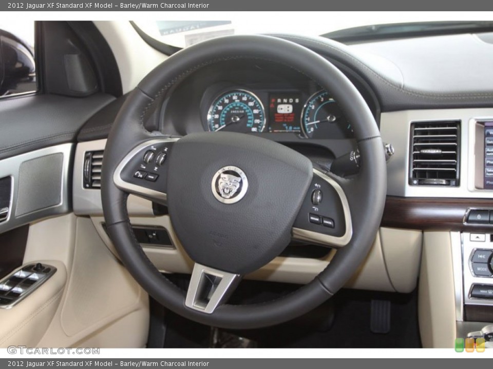 Barley/Warm Charcoal Interior Steering Wheel for the 2012 Jaguar XF  #58812684