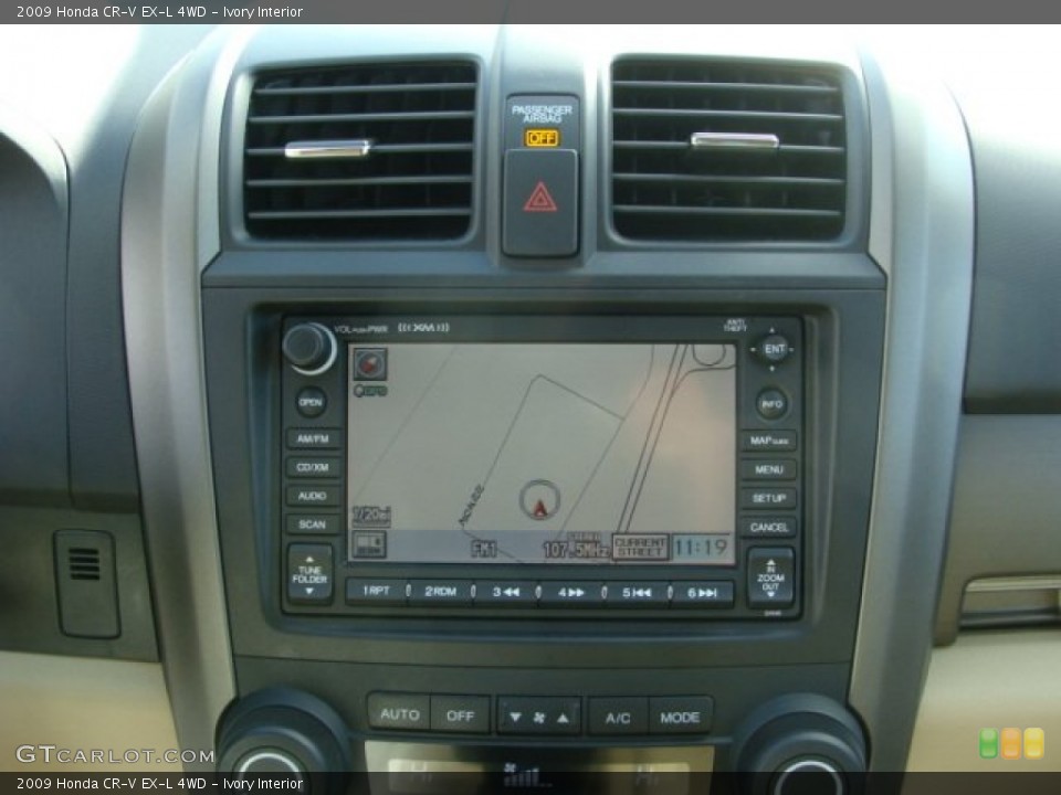 Ivory Interior Navigation for the 2009 Honda CR-V EX-L 4WD #58814232