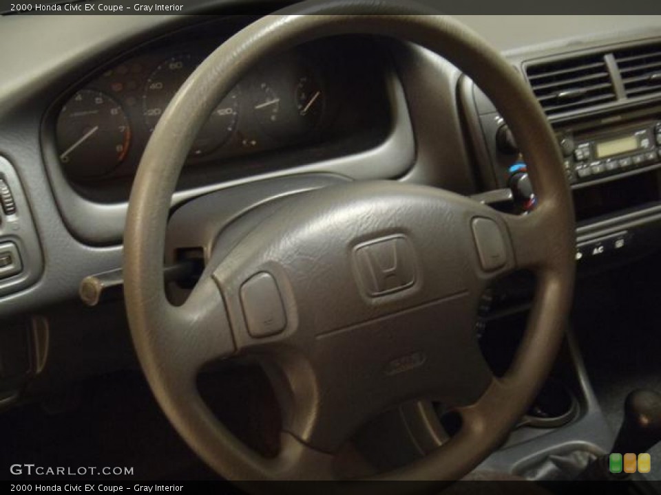 Gray Interior Steering Wheel for the 2000 Honda Civic EX Coupe #58814445