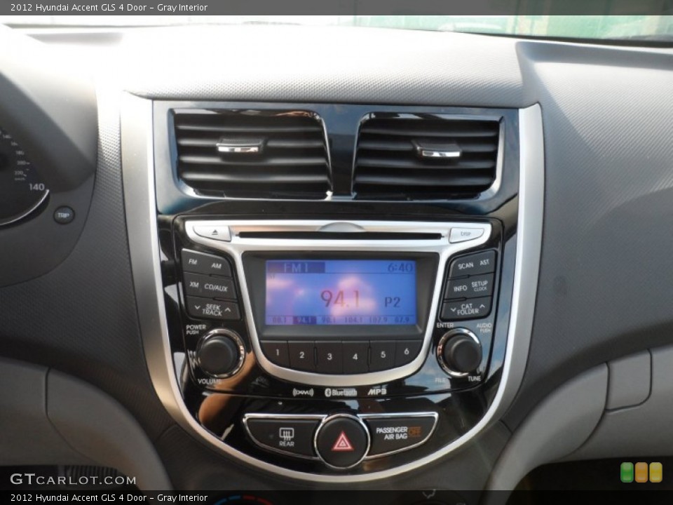Gray Interior Controls for the 2012 Hyundai Accent GLS 4 Door #58818792